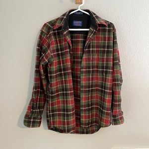 Pendleton Plaid Wool Lodge Shirt, Small